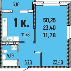 Квартира 50,3 м², 1-комнатная - изображение 3