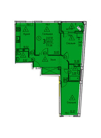 70,3 м², 3-комнатная квартира 7 315 360 ₽ - изображение 23