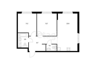 Квартира 61,7 м², 2-комнатная - изображение 2