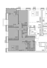 Квартира 87,3 м², 3-комнатная - изображение 1