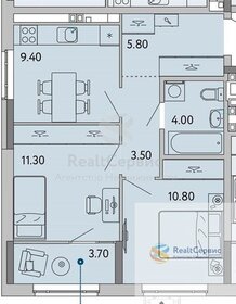 Квартира 48,5 м², 2-комнатная - изображение 1