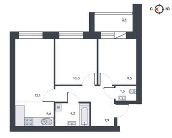 60,6 м², 3-комнатная квартира 8 181 000 ₽ - изображение 26