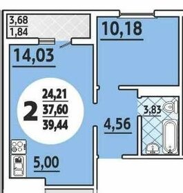 Квартира 40 м², 2-комнатная - изображение 5