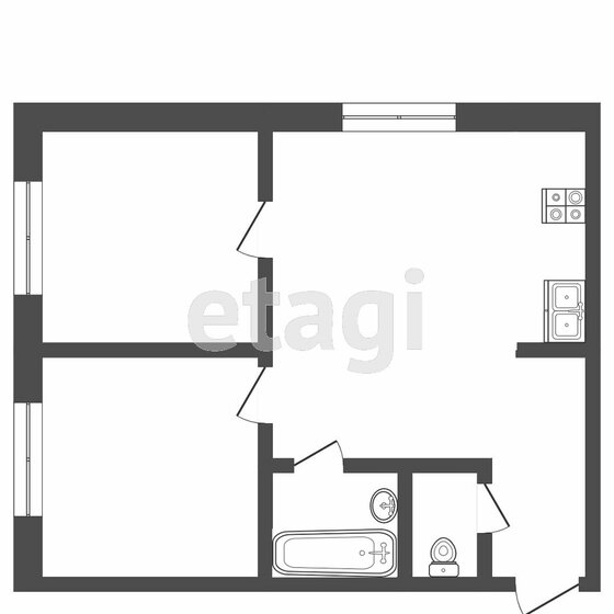 50,6 м², 2-комнатная квартира 6 250 000 ₽ - изображение 1