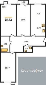 Квартира 95,7 м², 3-комнатная - изображение 1