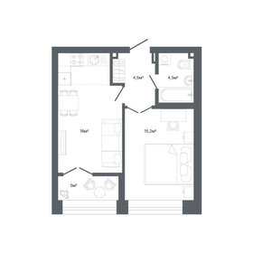 Квартира 46,2 м², 1-комнатная - изображение 2