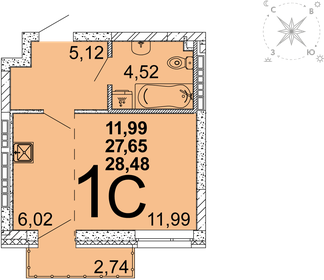 19,7 м², квартира-студия 3 150 000 ₽ - изображение 137