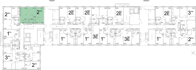 61,9 м², 3-комнатная квартира 6 750 000 ₽ - изображение 34