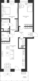 84,5 м², 2-комнатная квартира 12 420 030 ₽ - изображение 49