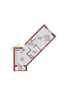 Квартира 41,4 м², 1-комнатная - изображение 1