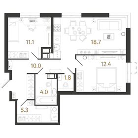 62 м², 3-комнатная квартира 9 400 000 ₽ - изображение 91