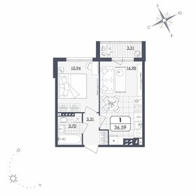 46,7 м², 2-комнатная квартира 2 250 000 ₽ - изображение 77