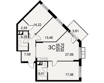 116,9 м², 3-комнатная квартира 17 535 000 ₽ - изображение 21