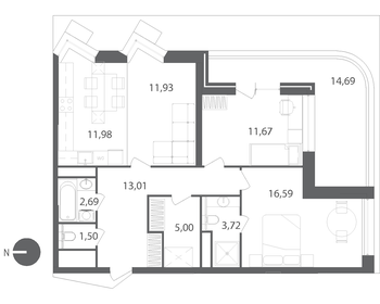 108,2 м², 4-комнатная квартира 15 686 100 ₽ - изображение 26