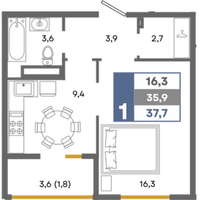 24,3 м², квартира-студия 3 164 000 ₽ - изображение 31