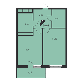 36,8 м², 1-комнатная квартира 7 150 000 ₽ - изображение 65