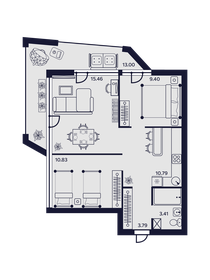 71,8 м², 3-комнатные апартаменты 19 386 000 ₽ - изображение 14