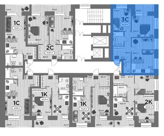 Квартира 64,1 м², 2-комнатная - изображение 2