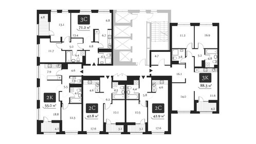 Квартира 71,2 м², 2-комнатная - изображение 2