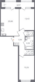 74,6 м², 2-комнатная квартира 23 334 000 ₽ - изображение 116