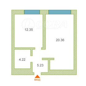 Квартира 43 м², 1-комнатная - изображение 1