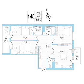 90,9 м², 3-комнатная квартира 25 600 226 ₽ - изображение 13