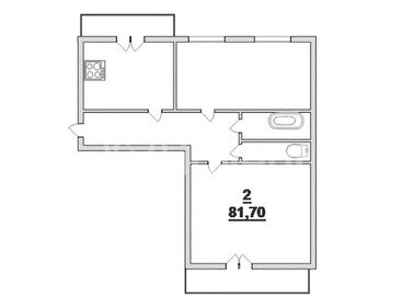 Квартира 81,7 м², 2-комнатная - изображение 1