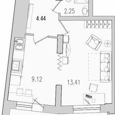 Квартира 35,8 м², 1-комнатная - изображение 1