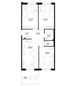 89,8 м², 3-комнатная квартира 14 000 000 ₽ - изображение 19