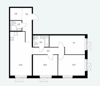 Квартира 85,2 м², 3-комнатная - изображение 1