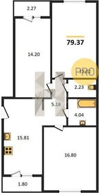 84,7 м², 3-комнатная квартира 4 150 300 ₽ - изображение 33