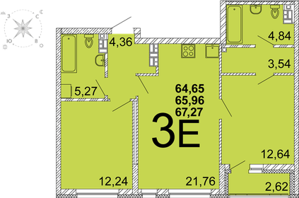 73 м², 2-комнатная квартира 14 500 000 ₽ - изображение 39