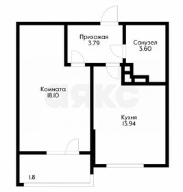 Квартира 33,2 м², 1-комнатная - изображение 1