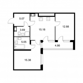 59,7 м², 2-комнатная квартира 9 250 400 ₽ - изображение 71