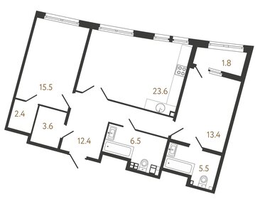 72,3 м², 3-комнатная квартира 21 500 000 ₽ - изображение 67