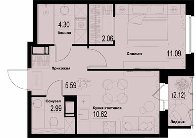 Квартира 37,8 м², 1-комнатная - изображение 1