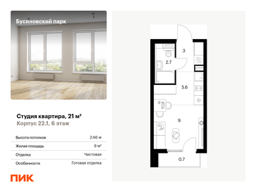 20 м², квартира-студия 9 200 000 ₽ - изображение 42