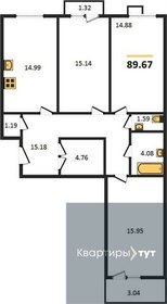 92,8 м², 4-комнатная квартира 9 965 000 ₽ - изображение 23