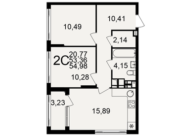 55 м², 2-комнатная квартира 5 635 450 ₽ - изображение 8