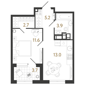 36,4 м², 1-комнатная квартира 11 227 933 ₽ - изображение 32