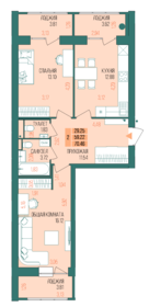 72 м², 2-комнатная квартира 6 480 000 ₽ - изображение 65