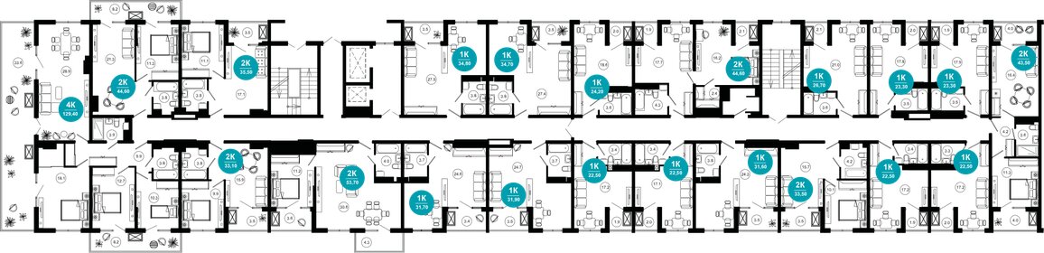 73 м², 1-комнатные апартаменты 51 100 000 ₽ - изображение 9