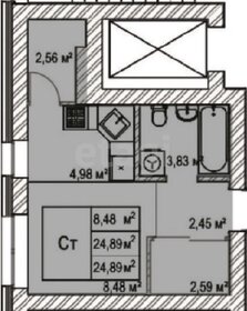 Квартира 25,3 м², студия - изображение 1