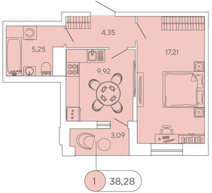 39 м², 1-комнатная квартира 6 699 000 ₽ - изображение 71