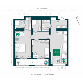 80,3 м², 2-комнатная квартира 9 500 000 ₽ - изображение 73