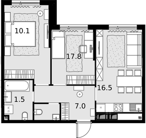 50 м², 2-комнатная квартира 16 500 000 ₽ - изображение 84