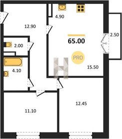 Квартира 65 м², 3-комнатная - изображение 1