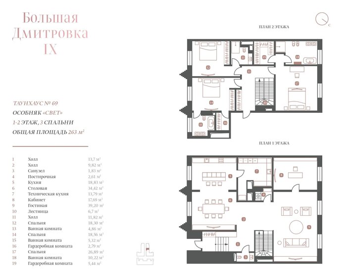 262,8 м², 7-комнатные апартаменты 576 298 496 ₽ - изображение 1