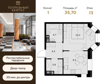 Квартира 35,7 м², 1-комнатная - изображение 1