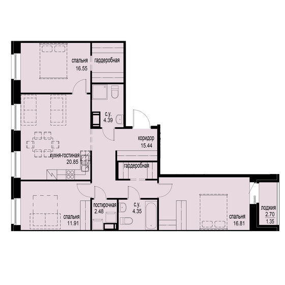 94,1 м², 3-комнатная квартира 25 415 100 ₽ - изображение 1
